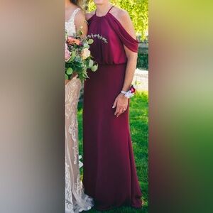 Watters Marsala Red Bridesmaid Dress